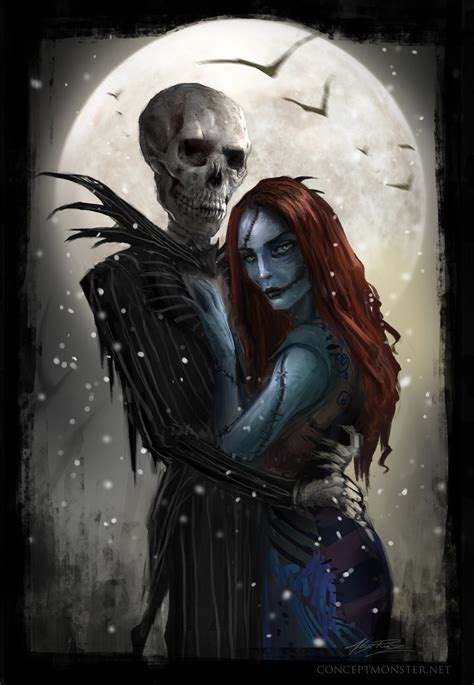 The Nightmare Before Christmas Jack Skellington Sally Couple 